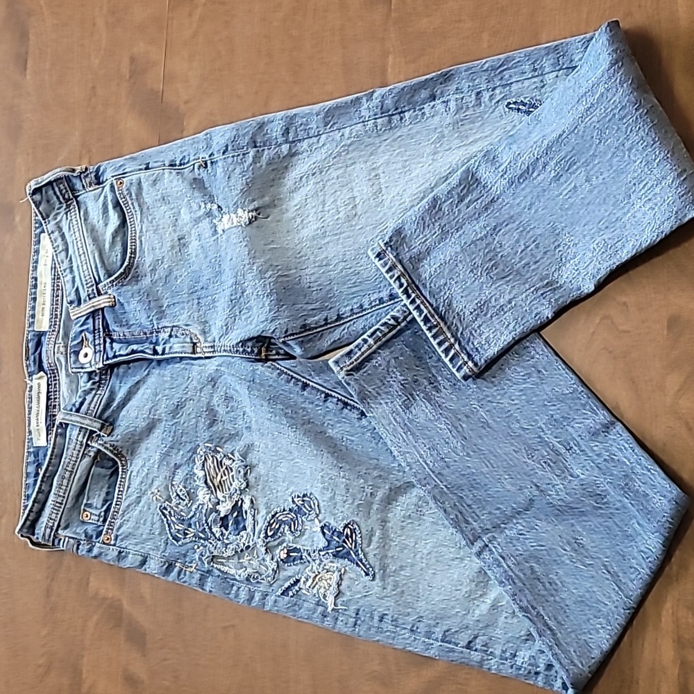 Pilcro And The Letterpress Light Blue Straight Leg Jeans
